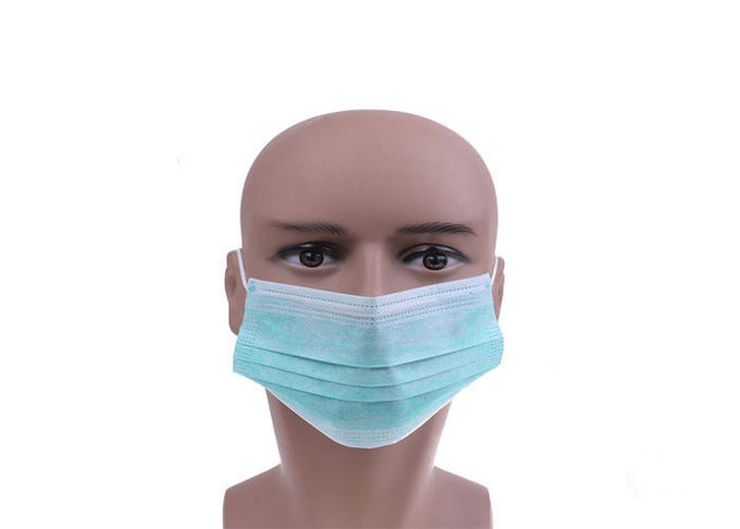Maschera di protezione non tessuta eliminabile su ordinazione tre strati della maschera verde degli adulti