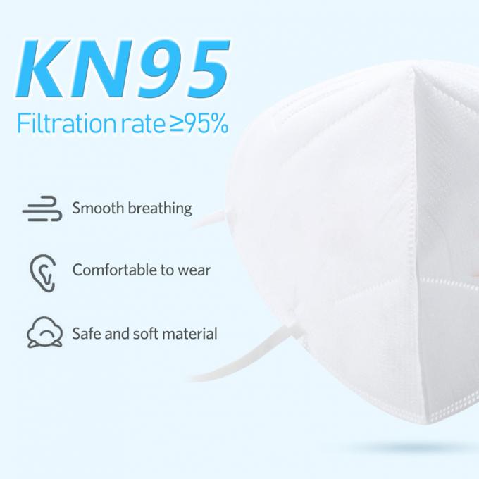 KN95 maschera medica eliminabile KN95 non tessuto che piega la mezza maschera di protezione