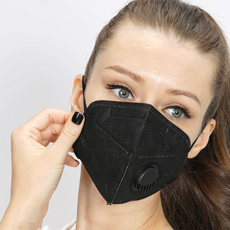 PM2.5 Protective Folding Dust Face Mask N95 With Valve Filter Non Woven Respirator