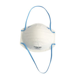 Porcellana Maschera di protezione a coppa FFP2 non tessuta, testa che indossa la maschera di polvere eliminabile fabbrica