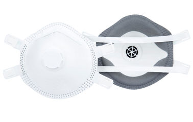 Porcellana Maschera eliminabile bianca del respiratore, maschera di polvere di FFP2V per il campo industriale fabbrica